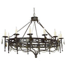 Meyda 60" Long Jasmine 12 LT Oblong Chandelier 120261