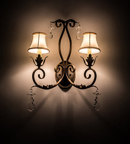 Meyda 16" Wide Felicia 2 Light Wall Sconce- 120759