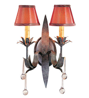 Meyda 13" Wide Slenderleaf 2 Light Wall Sconce '120771