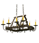 Meyda 27" Long Vineyard 8 Light Pot Rack '120775