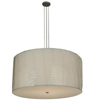 Meyda 36"W Cilindro White Cotton Pendant 122398