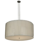 Meyda 36"W Cilindro White Cotton Pendant 122398