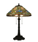 Meyda 26.5"H Tiffany Floral Table Lamp '124816