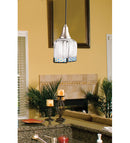 Meyda 4"Sq Metro Fusion Reeds Draped Mini Pendant 12529