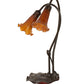 Meyda 16" High Amber Tiffany Pond Lily 2 LT Accent Lamp '12980
