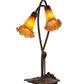Meyda 16" High Amber Tiffany Pond Lily 2 LT Accent Lamp '12980