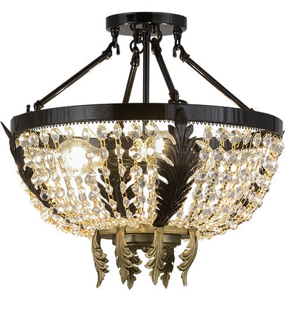 Meyda 16" Wide Chrisanne Crystal Flushmount- 130636