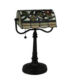 Meyda 15"H Vineyard Banker's Lamp '130760