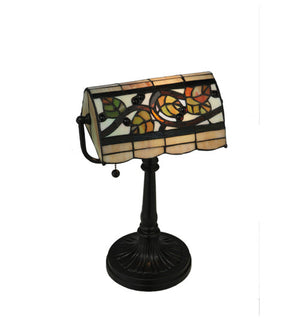 Meyda 15"H Vineyard Banker's Lamp '130760