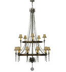 Meyda 48" Wide Amaury 15 Light Two Tier Chandelier- 132050
