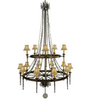 Meyda 48" Wide Amaury 15 Light Two Tier Chandelier- 132050