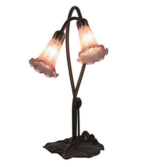 Meyda 16" High Lavender Pond Lily 2 LT Accent Lamp '13209