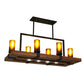Meyda 38" Long Grand Terrace 6 Light Oblong Chandelier - 133419