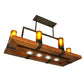 Meyda 38" Long Grand Terrace 6 Light Oblong Chandelier - 133419