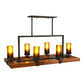 Meyda 38" Long Grand Terrace 6 Light Oblong Chandelier - 133419