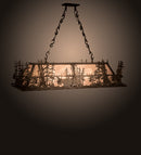 Meyda 54" Long Moose Through the Trees Oblong Pendant 13443