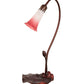 Meyda 16" High Pink/White Tiffany Pond Lily Accent Lamp '13509