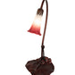 Meyda 16" High Pink/White Tiffany Pond Lily Accent Lamp '13509