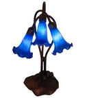 Meyda 16" High Blue Tiffany Pond Lily 3 LT Accent Lamp '13746