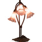 Meyda 16" High Lavender Tiffany Pond Lily 3 LT Accent Lamp '13863