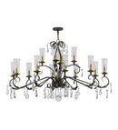 Meyda 62" Long Windsor 14 Light Oblong Chandelier- 138846