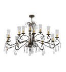 Meyda 62" Long Windsor 14 Light Oblong Chandelier- 138846