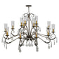Meyda 62" Long Windsor 14 Light Oblong Chandelier- 138846