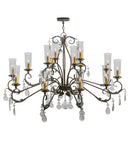 Meyda 62" Long Windsor 14 Light Oblong Chandelier- 138846