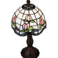 Meyda 14"H Roseborder Mini Lamp '139081