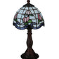 Meyda 14"H Roseborder Mini Lamp '139081