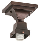 Meyda 5" Square Mahogany Bronze 1 LT Flushmount Hardware '139911