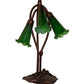 Meyda 16" High Green Pond Lily 3 Light Accent Lamp '14150