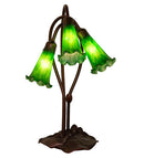 Meyda 16" High Green Pond Lily 3 Light Accent Lamp '14150