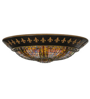 Meyda 53"W Fleur-de-lis Flushmount '141938