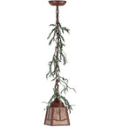 Meyda 5.5"sq Pine Branch Valley View Led Mini Pendant - 142074