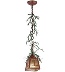 Meyda 5.5"sq Pine Branch Valley View Led Mini Pendant - 142074