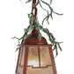 Meyda 5.5"sq Pine Branch Valley View Led Mini Pendant - 142074