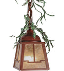 Meyda 5.5"sq Pine Branch Valley View Led Mini Pendant - 142074