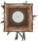 Meyda 5.5"sq Pine Branch Valley View Led Mini Pendant - 142074