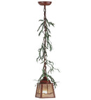 Meyda 5.5"sq Pine Branch Valley View Led Mini Pendant - 142074