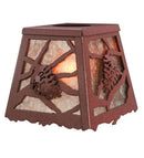 Meyda 6"SQ BRANCH PINECONE RING SHADE '142630