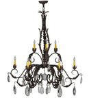 Meyda 38.5" Wide New Country French 9 Light Chandelier- 143064