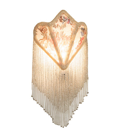 Meyda 6" Wide Fabric & Fringe Floral Night Light '14360