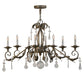 Meyda 44" Long Windsor 8 Light Oblong Chandelier- 143961
