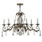 Meyda 44" Long Windsor 8 Light Oblong Chandelier- 143961