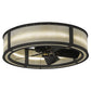 Meyda 36.5"W Smythe Craftsman Chandel-Air - 143992