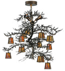 Meyda 52"W Pine Branch Valley View 12 LT W/Uplights LED Chandelier- 145107