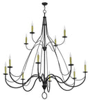 Meyda 68" Wide Bell 12 Light Two Tier Chandelier- 146889