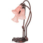 Meyda 16" High Pink Tiffany Pond Lily 3 Light Accent Lamp '14728