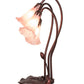 Meyda 16" High Pink Tiffany Pond Lily 3 Light Accent Lamp '14728